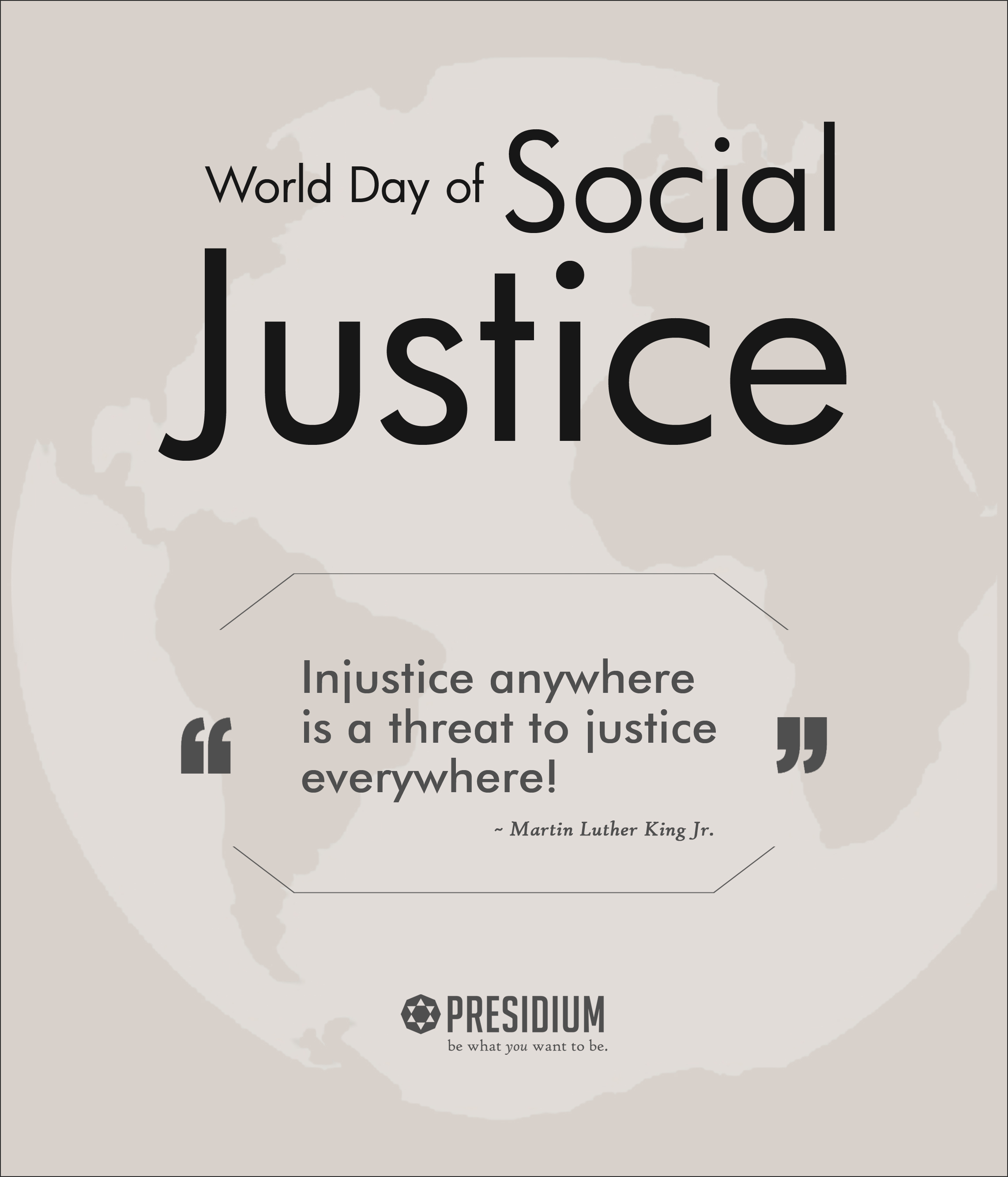 PRESIDIUM STANDS FOR ONENESS ON WORLD DAY OF SOCIAL JUSTICE